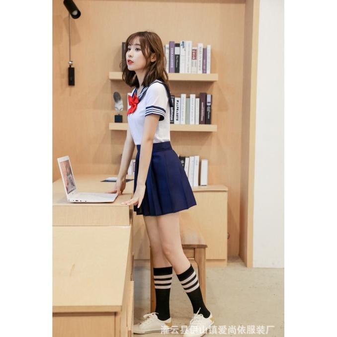 CC-49 sailor seifuku seragam sekolah jepang cosplay kostum wanita