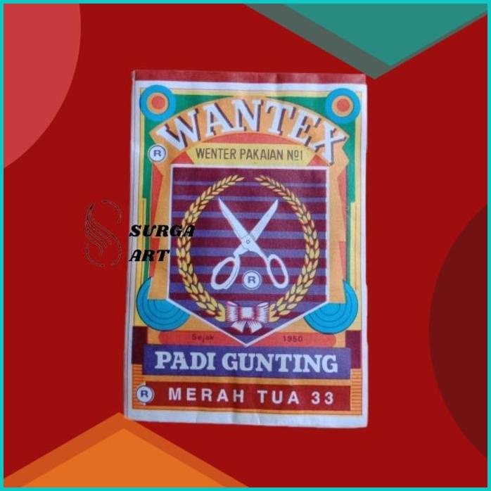 

WANTEX MERAH TUA 33 Wenter Padi Gunting Pewarna Kain Textil Permanen 1