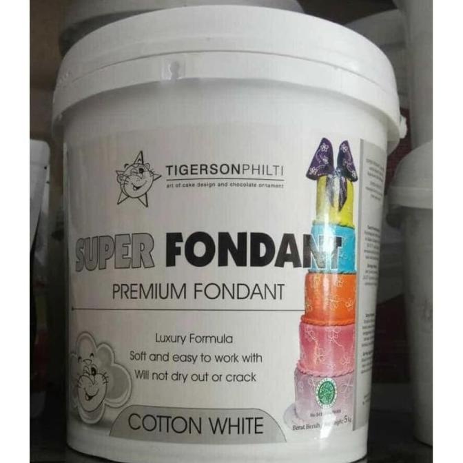 

Laris Fondant Tigerson Philti White 5kg - Gosend/Grab Only!!!