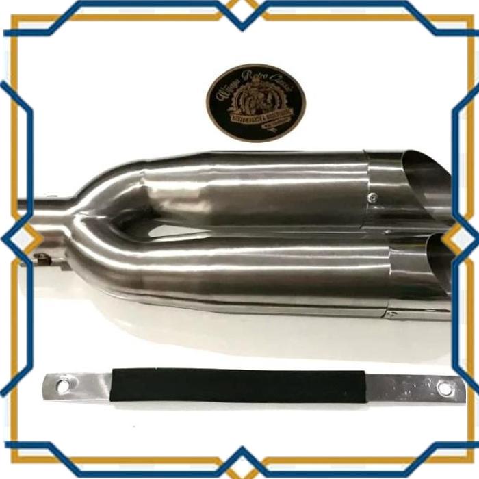 (WRC) SILINCER KNALPOT BAMBU DOBEL STAINLESS