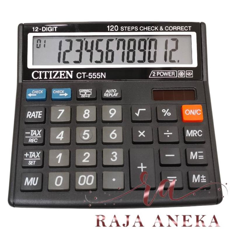

COD Kalkulator Citizen CT-555N MEJA DAGANG COMPACT 12 DIGIT AWET BERKUALITAS CHECK CEK ULANG ct 555 SALE