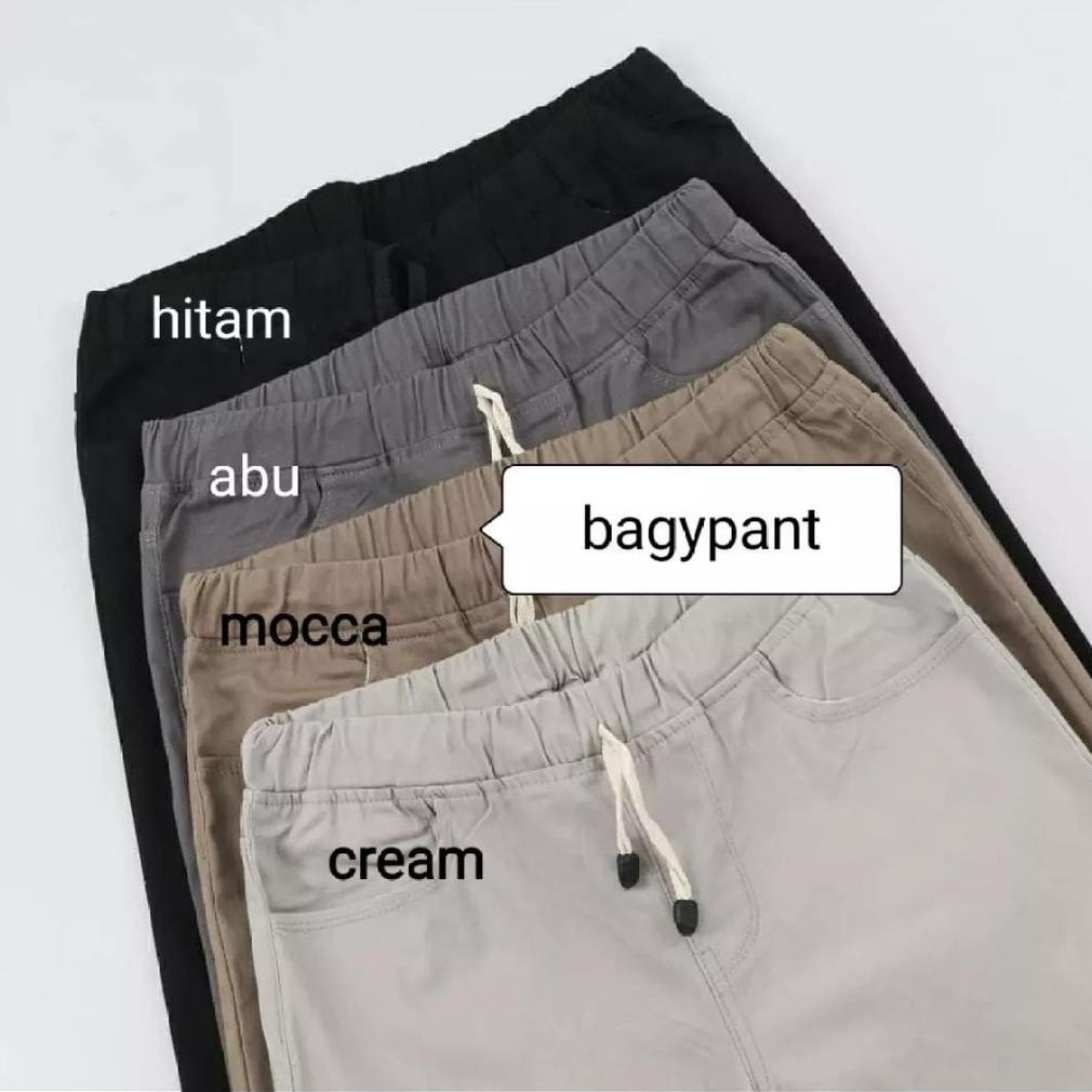 [BGK] BAGGY PANTS LEGGING COTTON COMBAD PREMIUM / CELANA CHINO WANITA SHOPEE