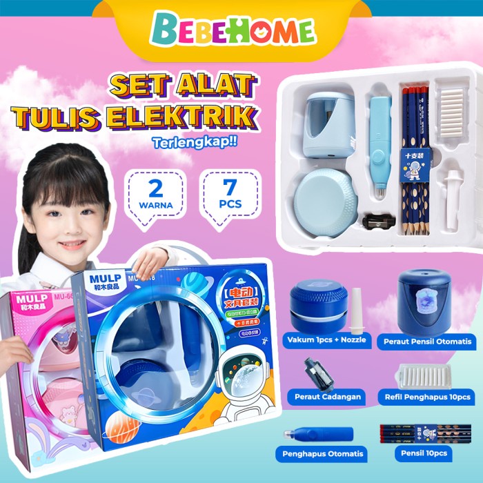 

SALE Hongzhuo Electric Stationery Set / Set Alat Tulis Elektrik Rautan 7in1 Termurah