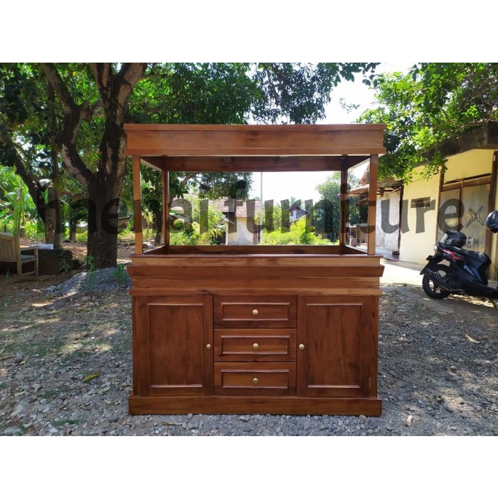 BUFET AQUARIUM / MEJA AQUARIUM KAYU JATI JEPARA