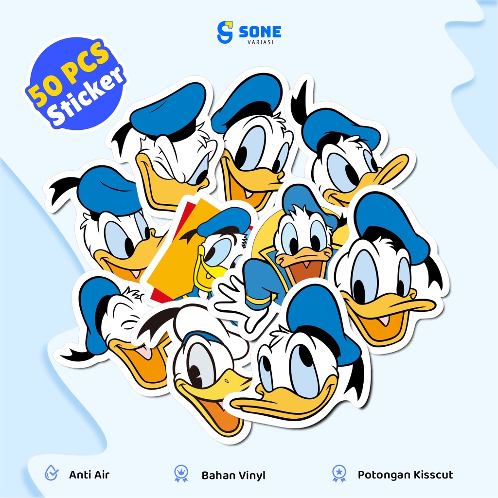 

Stiker Pack Donald Duck Aesthetic Paper Waterproof Dekor Sticker Buku Jurnal Laptop Casing Phone