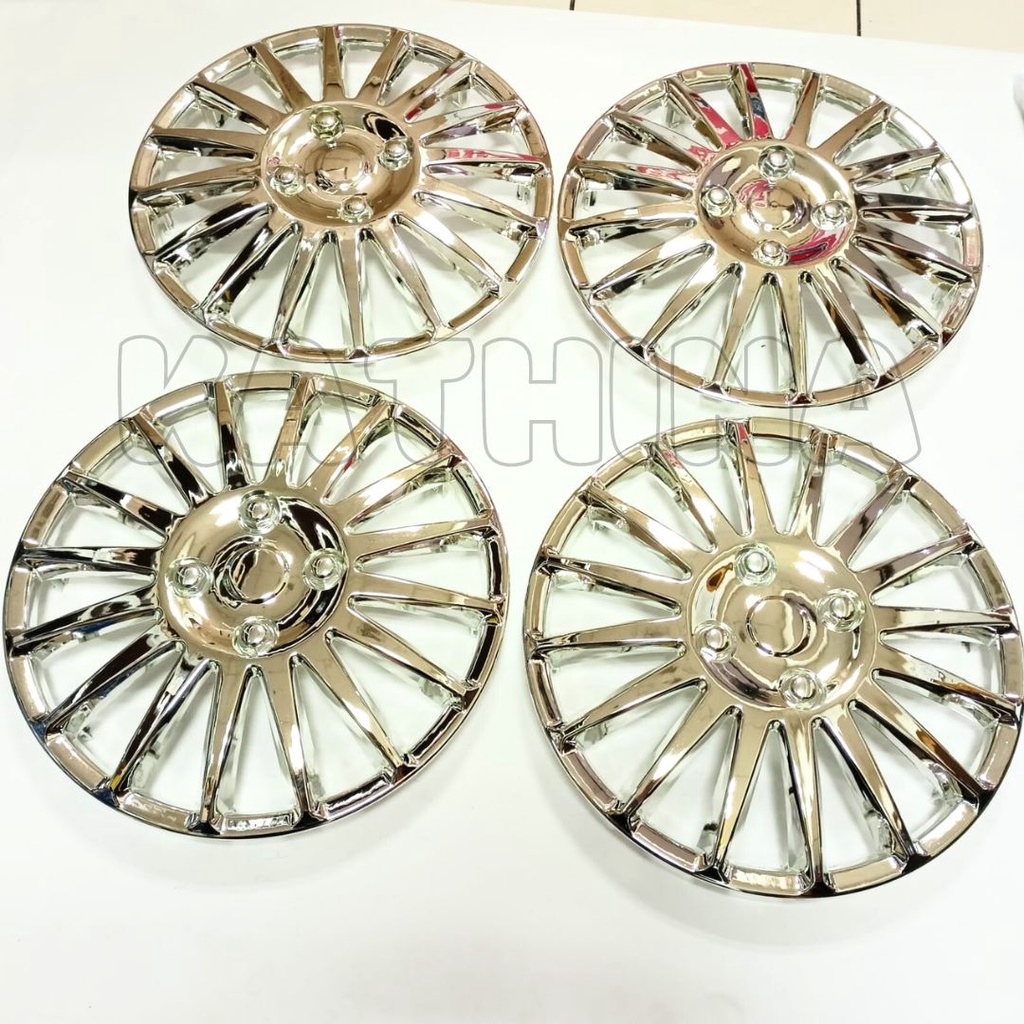 Cover Dop Velg Tutup Roda Mobil Universal Dop Veleg Ring 14 Chrome