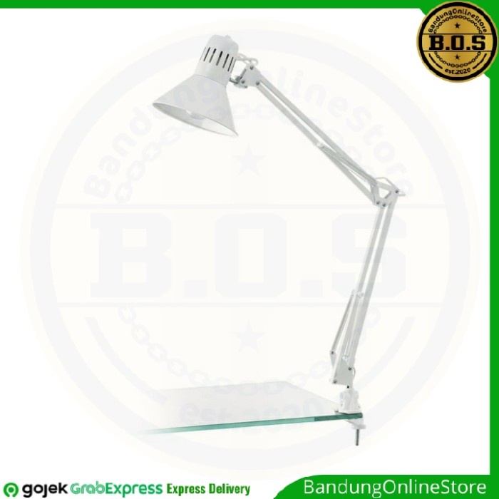 LAMPU MEJA BELAJAR EGLO FIRMO LAMPU KERJA LAMPU ARSITEK PUTIH