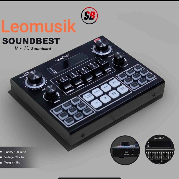 SOUNDBEST V-10/V 10 SOUNDCARD LIVE STREAMING INTERFACE