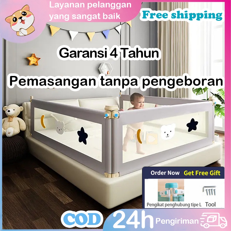 COD  Ready stockBedrail Pagar Kasur Pengaman Baby baby Bedrail Bedrail Baby Safe Bedrail Pagar