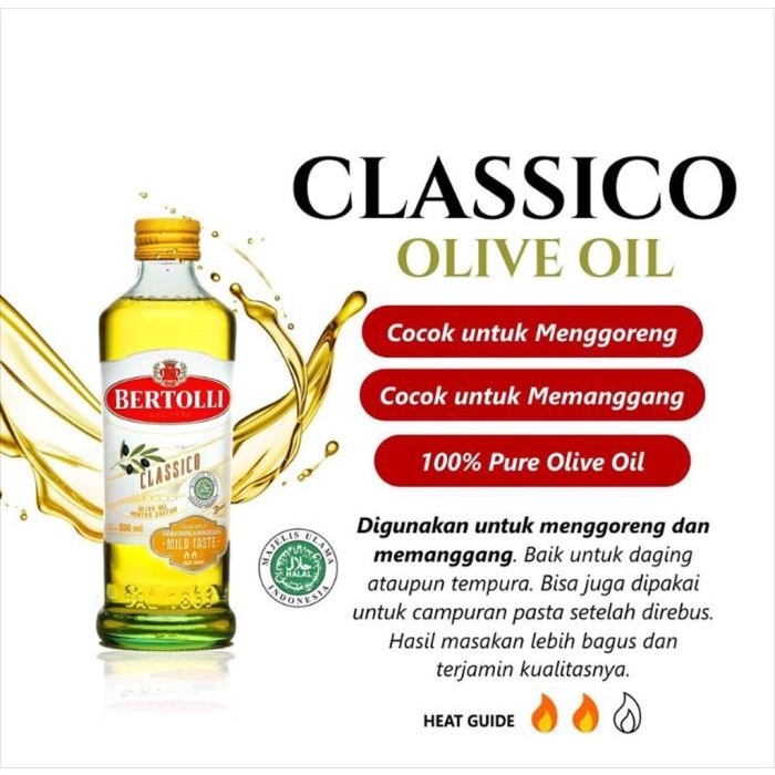 

Bertolli Classico Olive Oil 250 ML / Minyak Zaitun Minyak Goreng Halal Best Seller