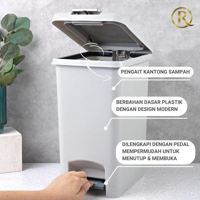 Tempat Sampah Injak N57 Tong Sampah Dapur Kamar Berpedal 20L