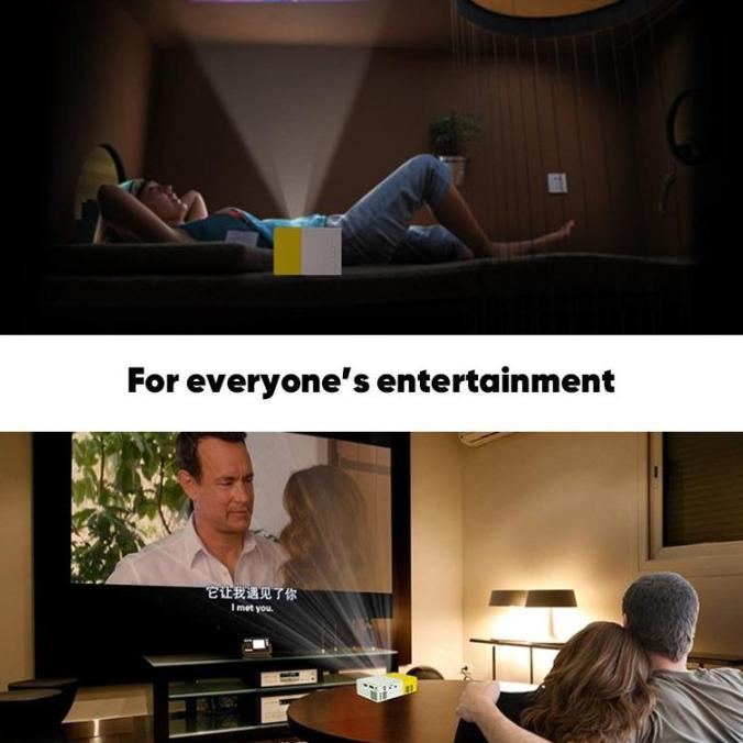 Smartfish HD LED Projector Mini Proyektor 1080HD Home Theater LED