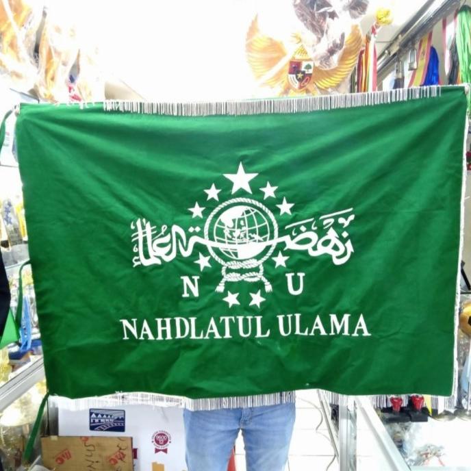 BENDERA PATAKA NU UKURAN 90 X 135 SATIN BKS