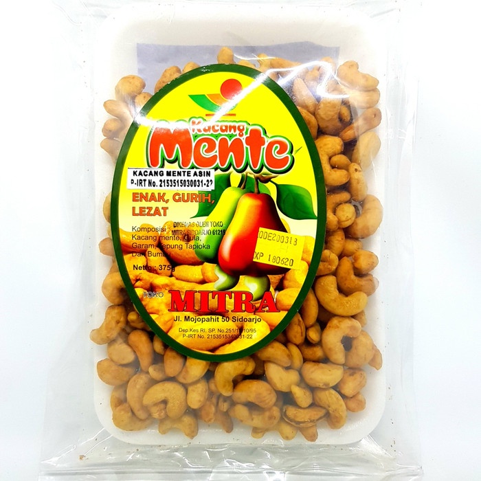 

Mitra Kacang Mente Asin 375Gr Mede Cashew Khas Sidoarjo Surabaya