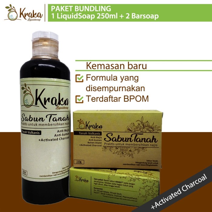 1 SET KRAKA SABUN TANAH ANTI NAJIS PENGHILANG NAJIS ANJING ORIGINAL