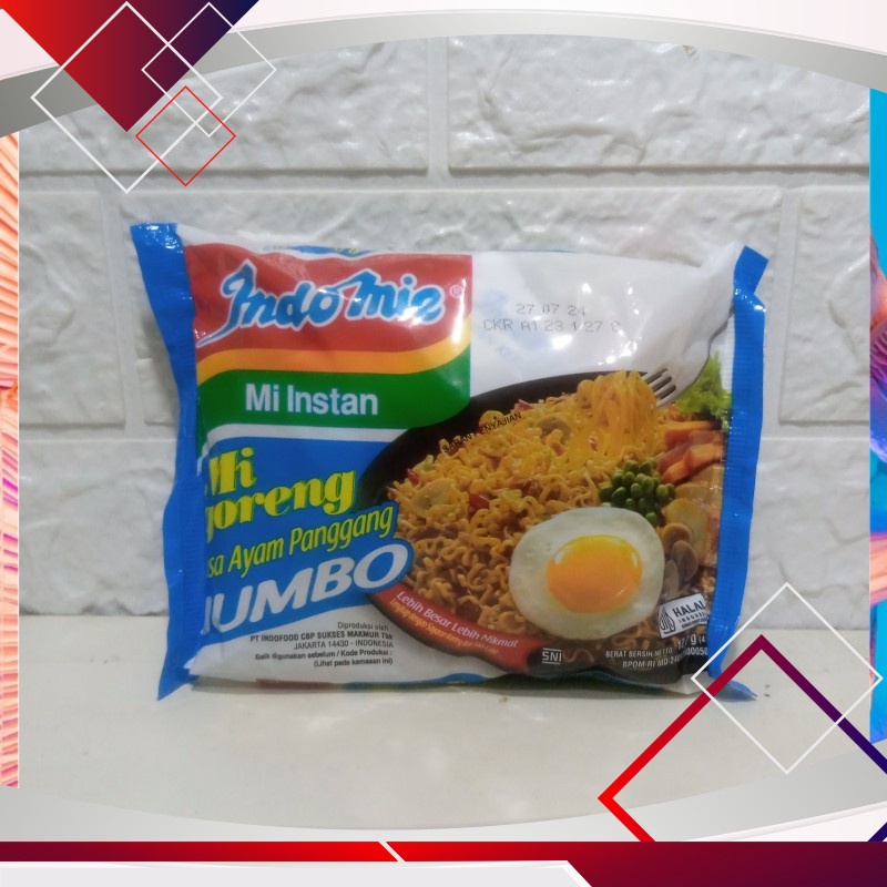 

Indomie Mi Goreng Jumbo Rasa Ayam Panggang 127gr .