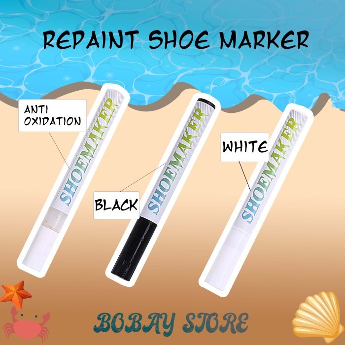 BOOST MARKER SHOE MARKER SPIDOL SEPATU REPAINT SEPATU PUTIH HITAM