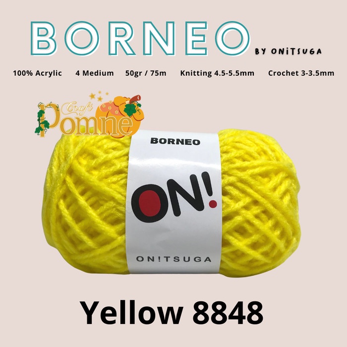 

Terbaru Benang Rajut Onitsuga Borneo Yellow 8848 (Kuning) Promo Terlaris