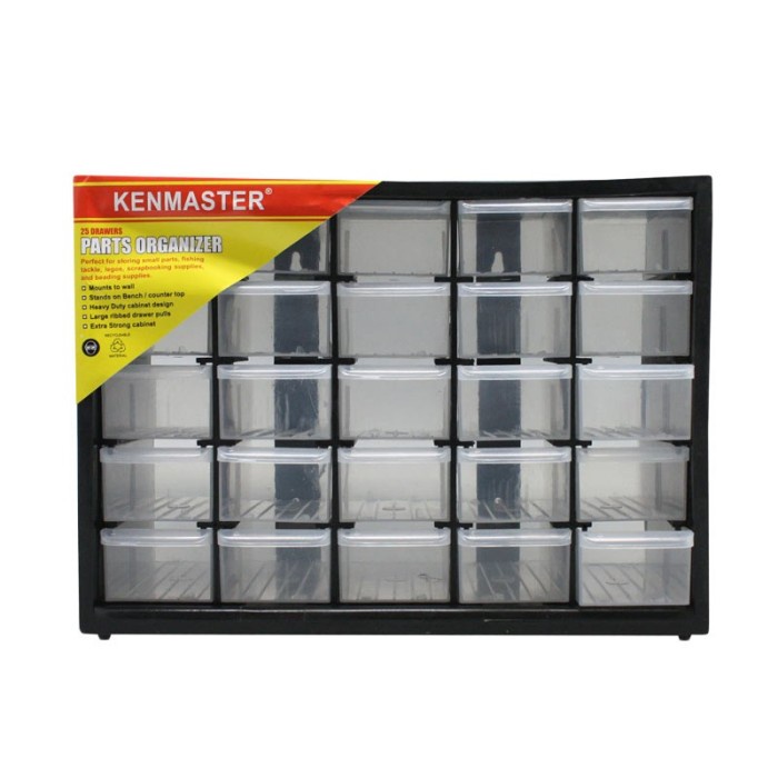 KENMASTER RAK DRAWER 25 SLOT KOTAK SPAREPART KECIL BAUT MUR PAKU