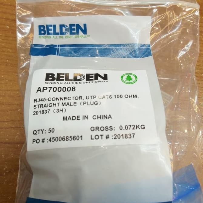 Konektor Cat6 Utp Rj45 Cat 6 Belden / Rj 45 Belden / Belden