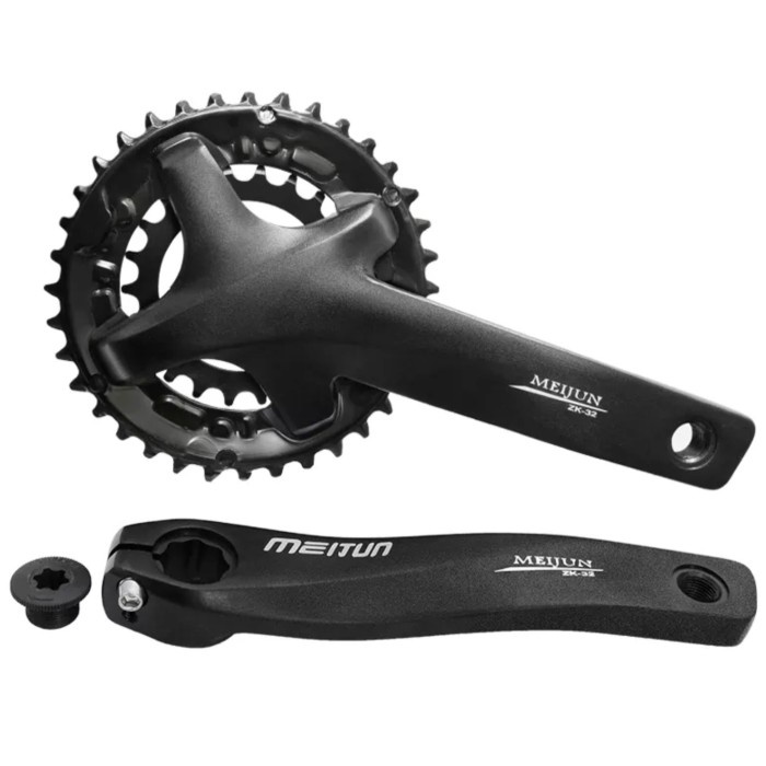 [Baru] Meijun Crankset Doubel Chainring 36T 22T Crank Arm Ht2 Sepeda Mtb Road Terbaru