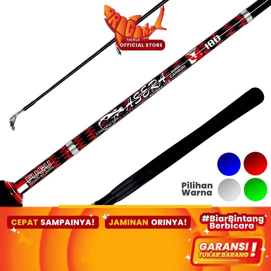 Joran Pancing Spinning Assera Asera Fugu Carbon NON JS 180cm 150cm 165cm 8-17lb