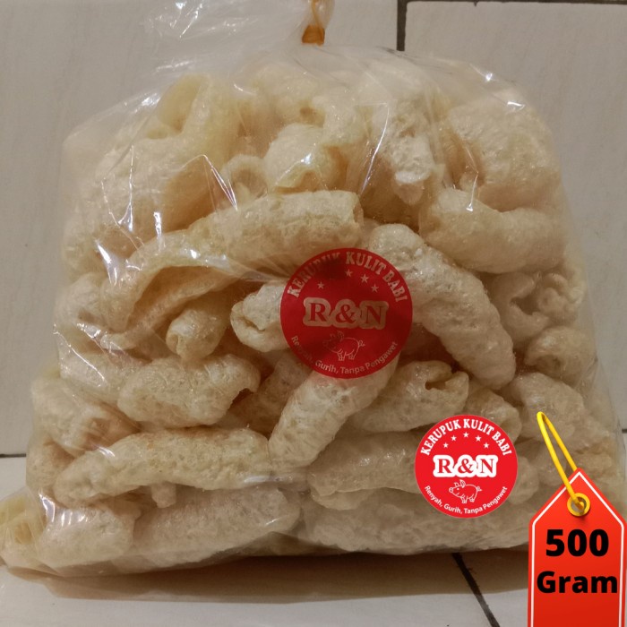 

Kerupuk - Kerupuk Kulit Babi Kiloan R&N 500Gram Kualitas Premium Cu Jiu Cha