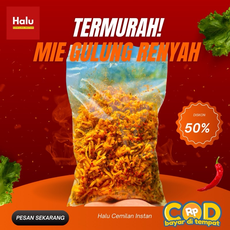 

Mie Gulung Kriuk Renyah Pedas Daun Jeruk 500Gr
