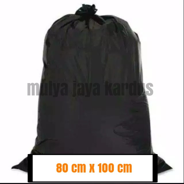 Kantong Sampah Plastik Sampah Kresek Sampah Hitam Jumbo 80x100 cm