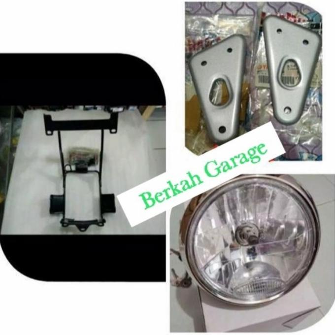 Paket Hemat Lampu Bulat Vixion Old + Breket Lampu + Kupingan