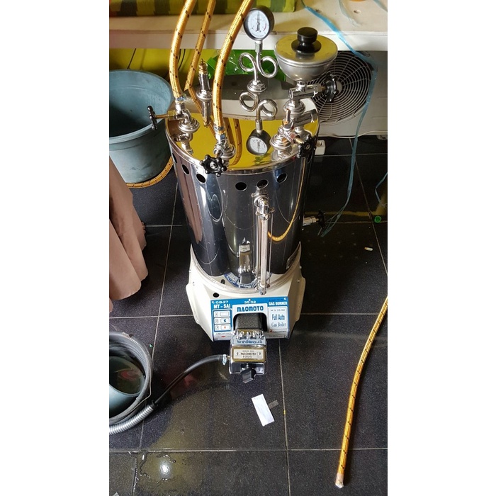 Setrika Uap Boiler Gas Laundry Maomoto 25 Liter