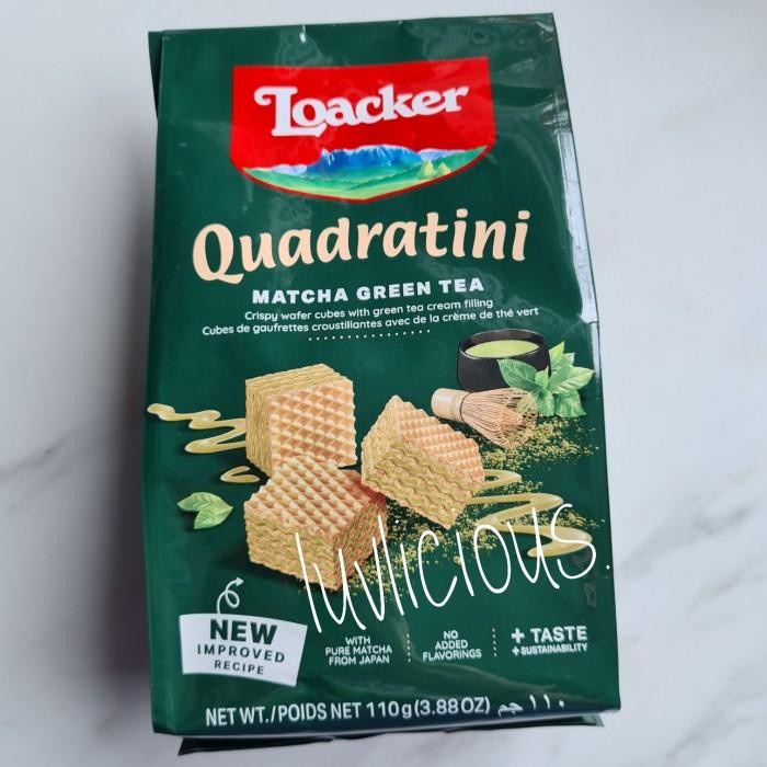 

Biskuit Wafer - Loacker Quadratini Matcha Green Tea Wafer Biscuit Biskuit Non Cod