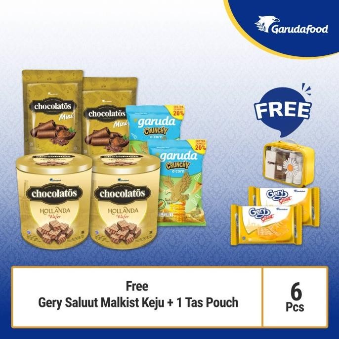 

Biskuit Wafer - 2B Cemilan Garudafood + Free Pouch - Biskuit Wafer Snack