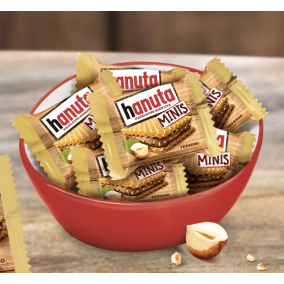 

Biskuit Wafer - Barang Terlaris Ferrero Hanuta Minis 200 Gram Biskuit Wafer Cokelat