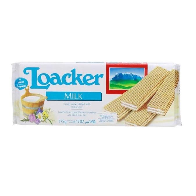 

Biskuit Wafer - Wafer Loacker Milk 175G Biskuit Makanan Ringan Kue Original