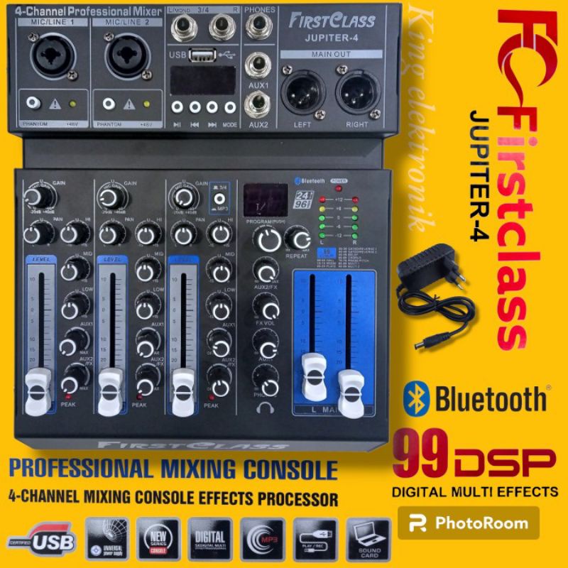 MIXER AUDIO FIRSTCLASS 4CHANNEL JUPITER 4 PACKING BUBBLEWRAP
