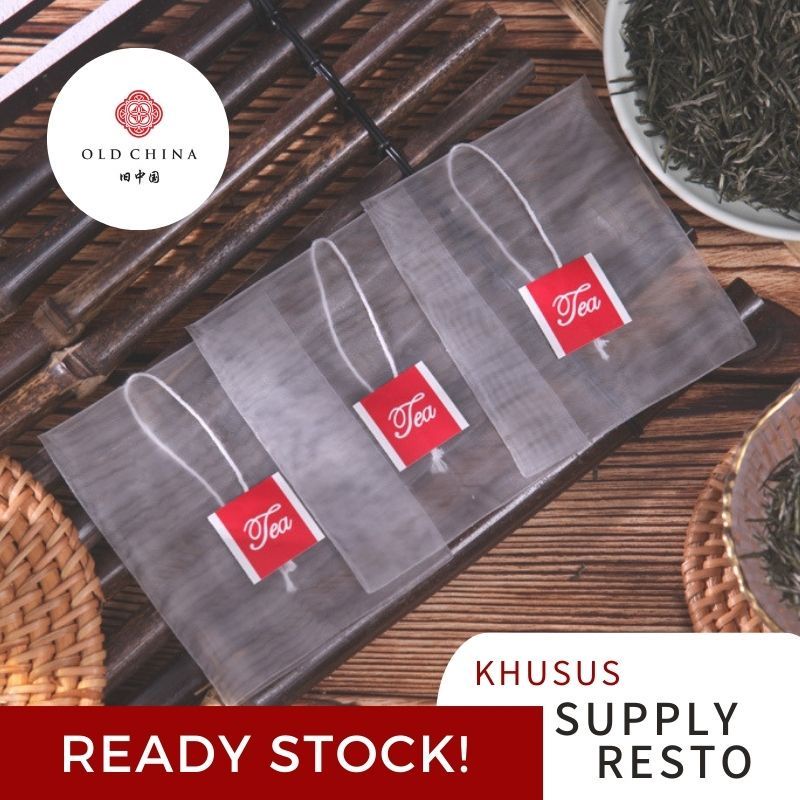 

100Pcs Nylon Tea Bag Pyrad Label / Kantong Teh Pyrad Kosong/ Saringan Teh / Kantong Teh Kosong Nylon