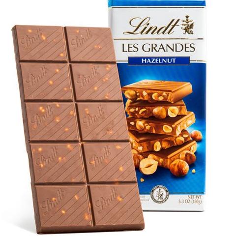 

Lindt Les Grades Hazelnut Milk Chocolate 150g - Made in Swiss