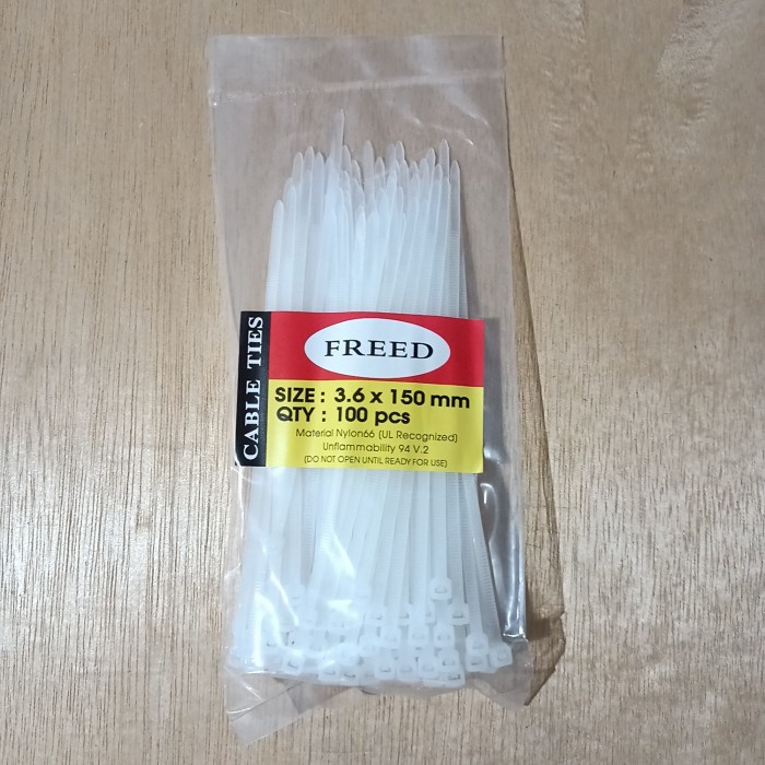 

Cable Ties FREED 3,6x150mm W / Kabel Tis / Tali Nylon