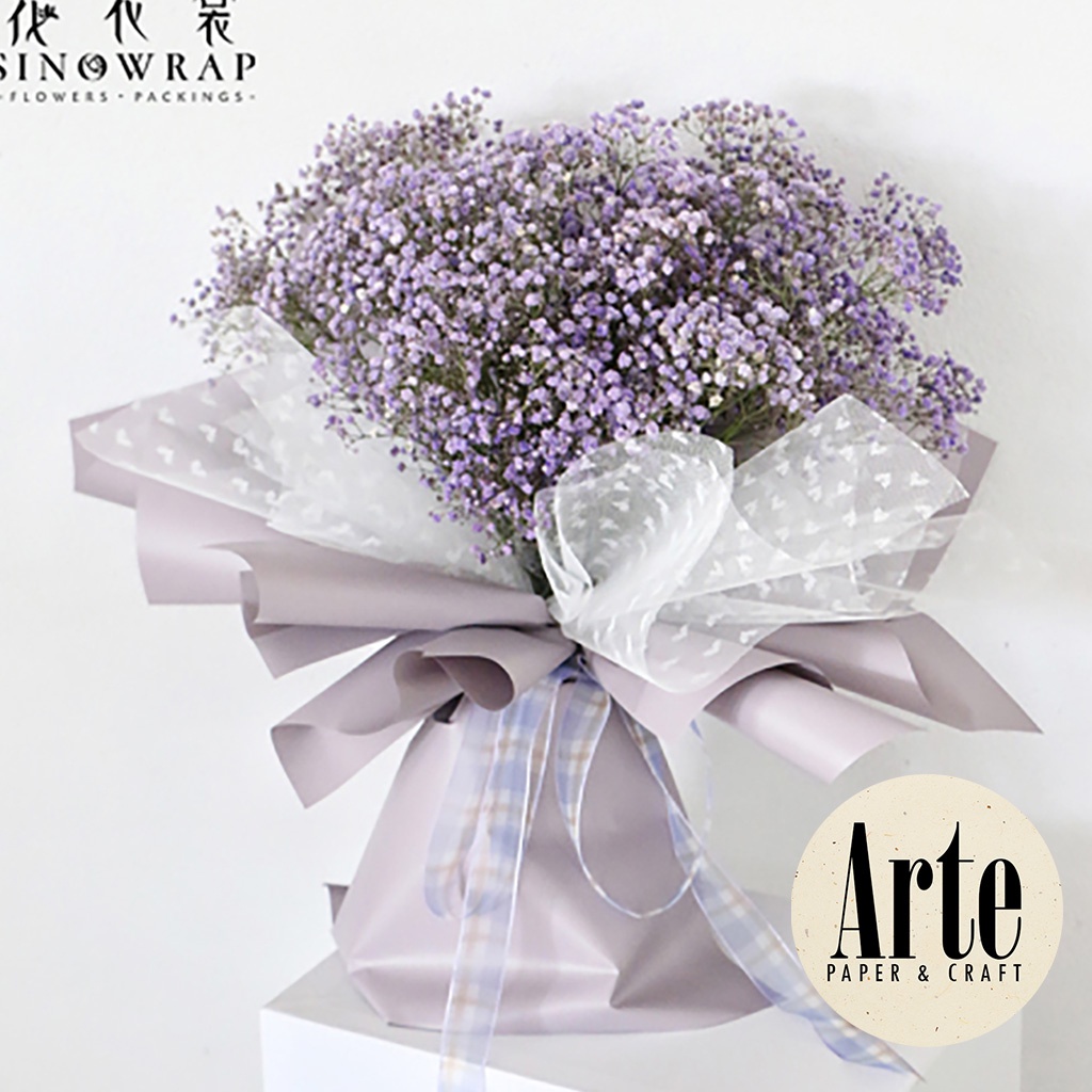 

1 Roll Mesh Hati Heart Pixel Kertas Tisue Kain Buket Korea Pembungkus Bunga Flower Wrapping R Kado