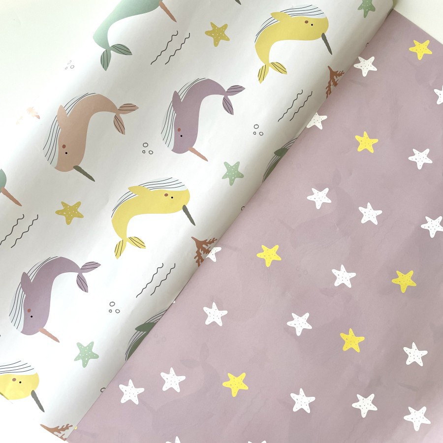 

1 Pa Isi 5 Kertas Kado 2 Sisi Ulang Tahun Anak Pink U Ungu Gift Wrapping R Bungkus Hadiah