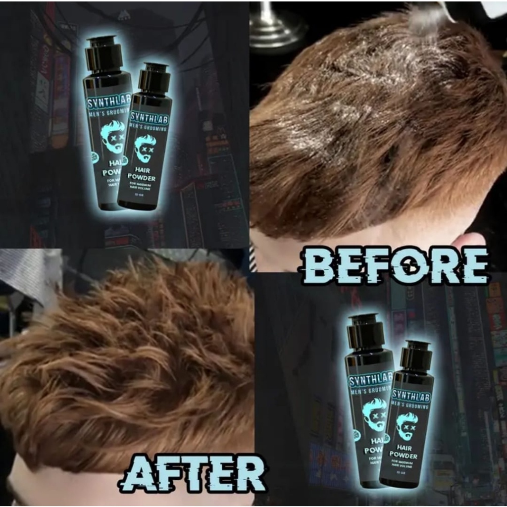 Hair Powder Clay Bubuk Synthlab Electropowder Men'S Groong Styling Rambut Pria