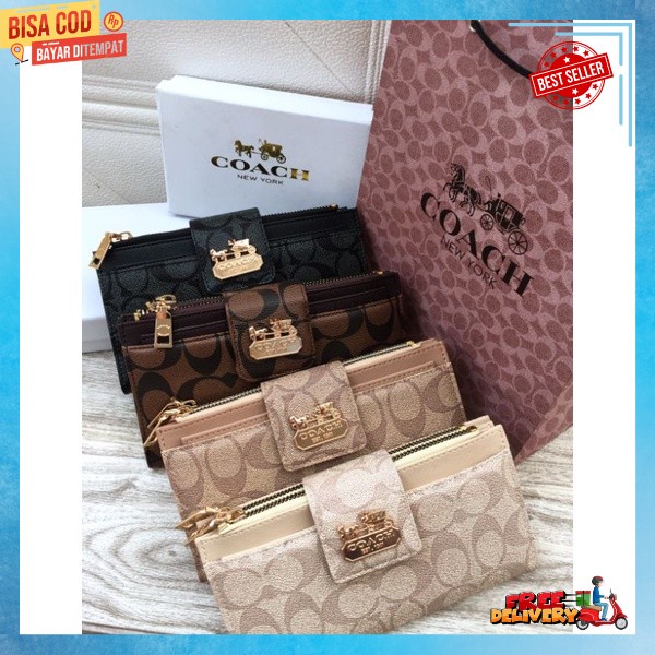 Dompret Fashion Wanita Dhompet Lipat Mini Dompwt Cewe Murah Tebel Domet Wnita Multifungsi Domper Kon
