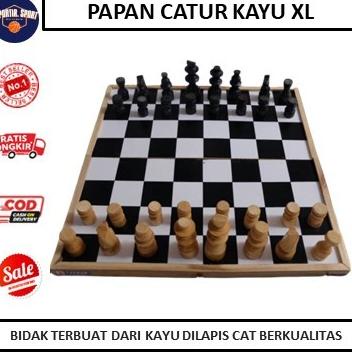 Papan Catur Kayu Ukuran Besar XL