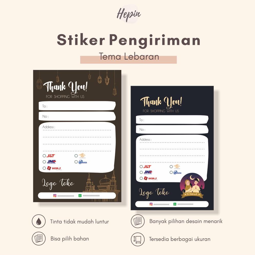 

stiker pengiriman tema LEBARAN \shipping card