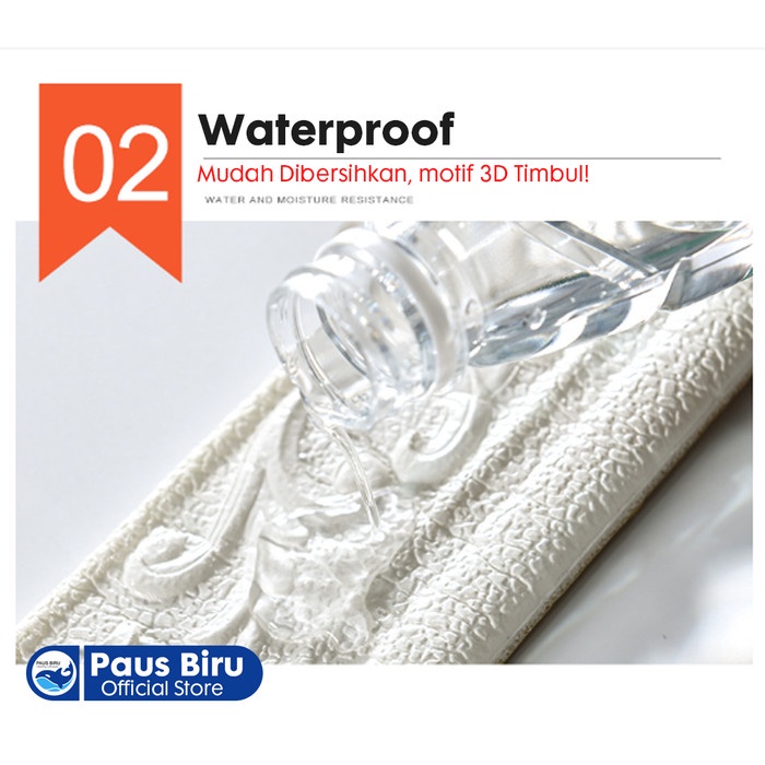 List Dinding 3D Foam Wallpaper 2.3 Meter Wall Border List Motif