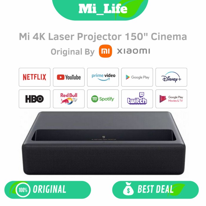PROJECTOR PROYEKTOR LASER 4K XIAOMI ANDROID TV GLOBAL VERSION