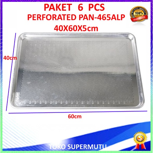 

[Baru] Paket 6 Pcs Loyang Aluminium Perforated 40X60X5Cm Pan-465Alp Terbatas