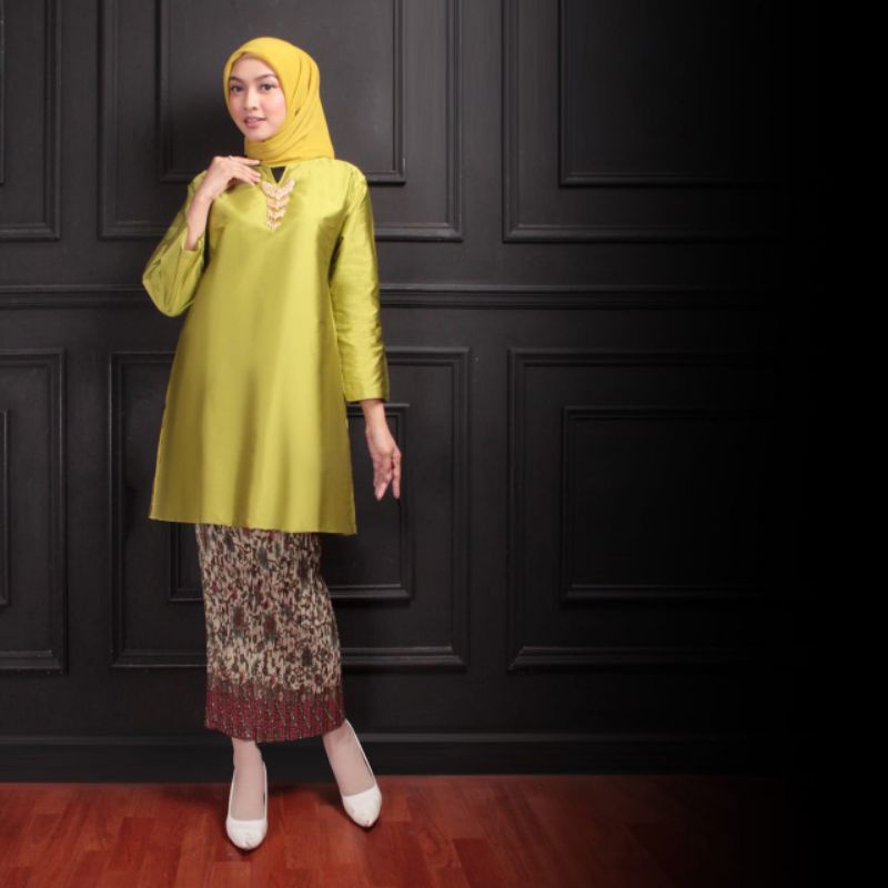 Atasan Tunik Melayu/Baju Kurung Malaysia/Kebaya Ern/Bahan Bridal