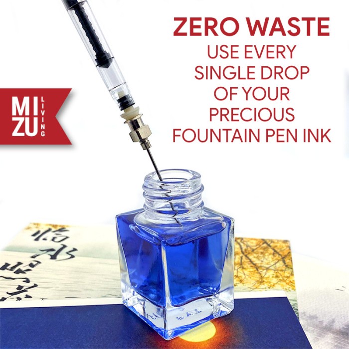 

Ready Mizu Sumisuu Fountain Pen Ink Saver Adaptor Head For Ink Converters Bebas Ongkir